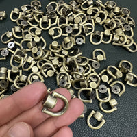 トチカン ネジ式 頭直径約10mm 4個入り ドロップハンドル レザークラフト VC0145