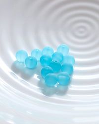 丸玉フロスト アクセサリーパーツ 両穴 直径10mm　 VC0095-1