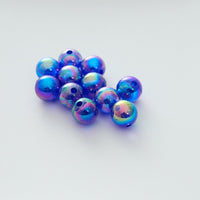 オーロラビーズ  両穴 直径約10mm VC0104