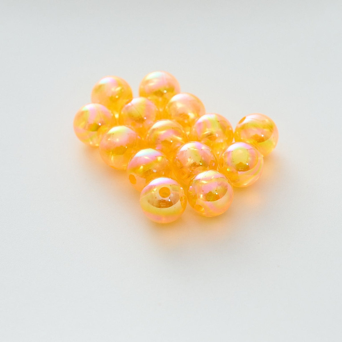 オーロラビーズ  両穴 直径約10mm VC0104