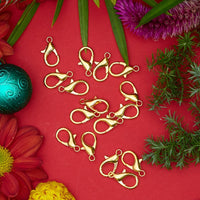 Lobster clasp, approx. 12mm length, approx. 50 pieces, VC0068-1