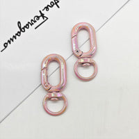 Round Carabiner, 16mm, 5-Piece Set, Matte Black | For Keychains & Outdoor Use, VC0300