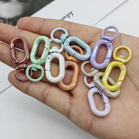 Round Carabiner, 16mm, 5-Piece Set, Matte Black | For Keychains & Outdoor Use, VC0300