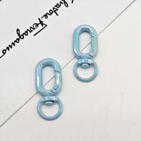 Round Carabiner, 16mm, 5-Piece Set, Matte Black | For Keychains & Outdoor Use, VC0300