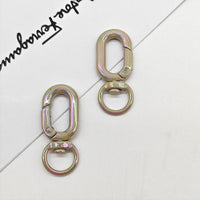 Round Carabiner, 16mm, 5-Piece Set, Matte Black | For Keychains & Outdoor Use, VC0300
