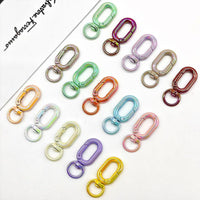 Round Carabiner, 16mm, 5-Piece Set, Matte Black | For Keychains & Outdoor Use, VC0300