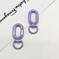 Round Carabiner, 16mm, 5-Piece Set, Matte Black | For Keychains & Outdoor Use, VC0300