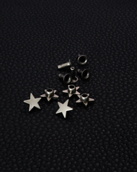 クラフト金具 飾り バネボタン カシメパーツ 9㎜ 星 5個(組)入り VC156-4