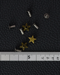 クラフト金具 飾り バネボタン カシメパーツ 9㎜ 星 5個(組)入り VC156-4