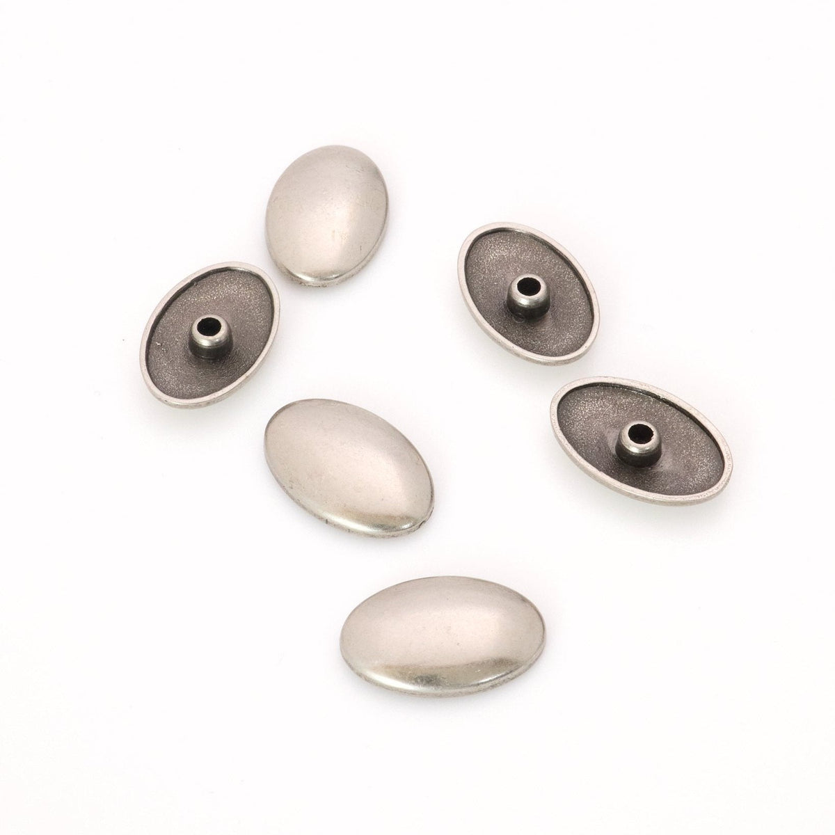 クラフト金具 飾り バネボタン カシメパーツ 20.5mm×14mm VC156-20