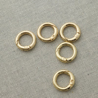カラビナ 丸型 直径約20mm 5個入り 合金製 VC0079