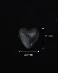 ガラスカボション ハート 約25*25mm 5個入り VCG9-25