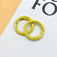 Round Carabiner 25mm, Matte Black, 5-Piece Set | For Keychains & Outdoor Use VC0216
