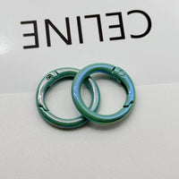 Round Carabiner 25mm, Matte Black, 5-Piece Set | For Keychains & Outdoor Use VC0216
