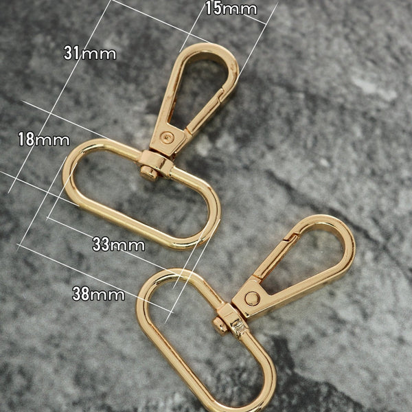 ナスカン 尾内径33mm 4個入り 合金製 VC0222-33 | 大型バッグ・ショルダー用フック金具