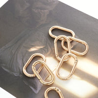 Oval Carabiner, approx. 35mm, 5 pieces | Handmade Hardware for Large Bags and Backpacks VC0225-35