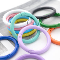Colored Carabiner Round 41mm 5-Pack | Large Keychain / Outdoor Use VC0215-41