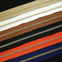 金属ファスナー 5号 2m/巻 ゴールド 銅製   VC0108