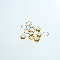 ハトメ 鳩目 穴径5mm 100個入　 VC0002  両面ハトメ  セット 打ち具 キット サンコッコー レザークラフト 鳩目 カーテン 両面 パンチ 間仕切り レジャーシート 初心者 帆布 クラフト金具 付け方 DIY 革手芸 金具 パーツ アイレット 手作り 靴 文具 バッグ DIY 書類とじ 穴