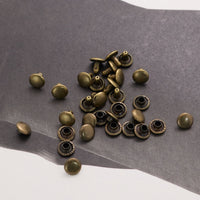 両面カシメ 頭径8mm 足6mm 100個(組)入り　 VC0001-8