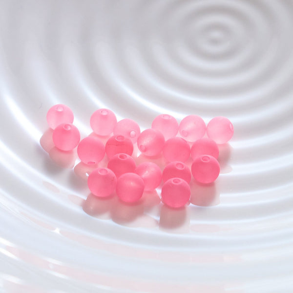 丸玉フロスト アクセサリーパーツ 両穴 直径8mm VC0095