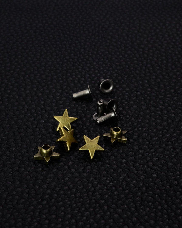 Craft Hardware Decorative Spring Snap Rivet Parts 9mm Star, 5 pieces (sets) VC156-4