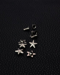 クラフト金具 飾り バネボタン カシメパーツ 9.5㎜ 星 VC156-6