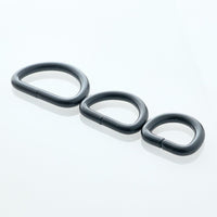 D-ring, black, pack of 10 | Hardware for handmade bags and leathercraft VC0243