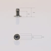 飾りカシメ 10個(組)入り 39*22mm　 VC0034
